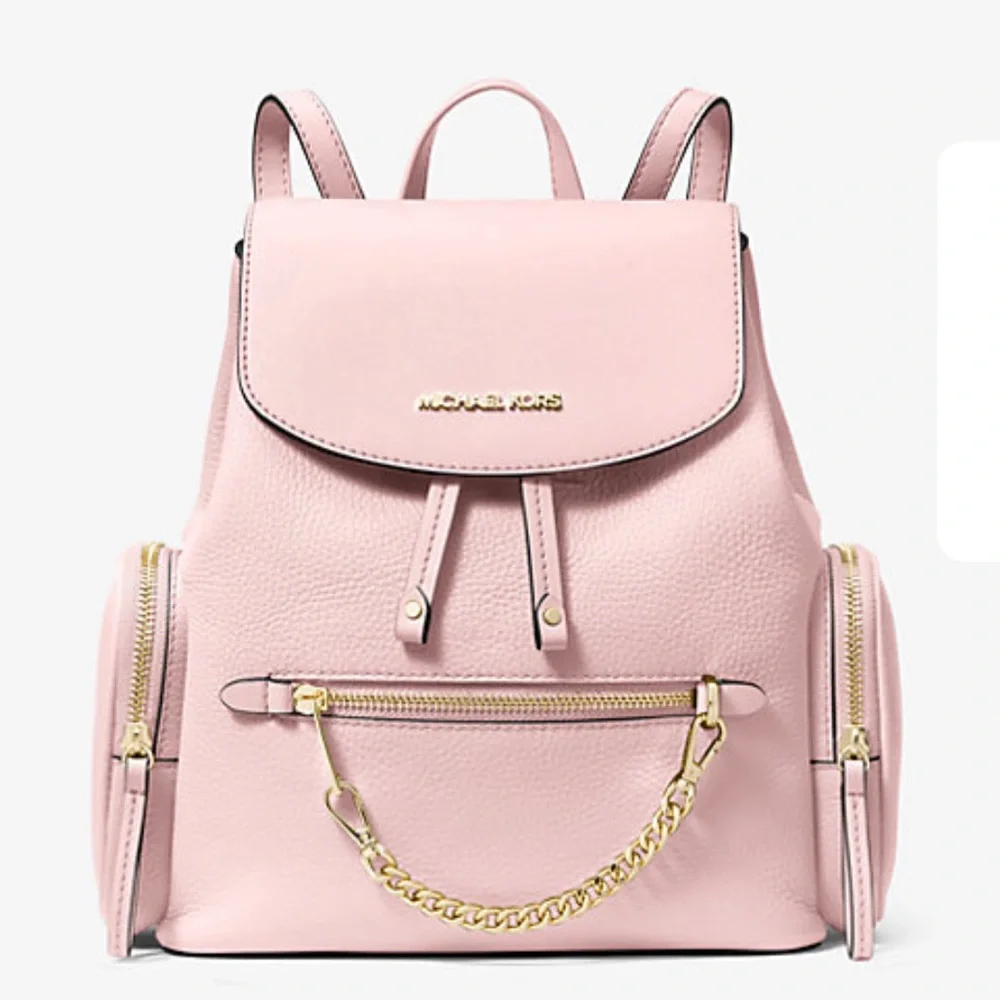 MICHAEL KORS
Jet Set Medium Pebbled Leather Backpack POWDER BLUSH COLOR - Picture 6 of 16
